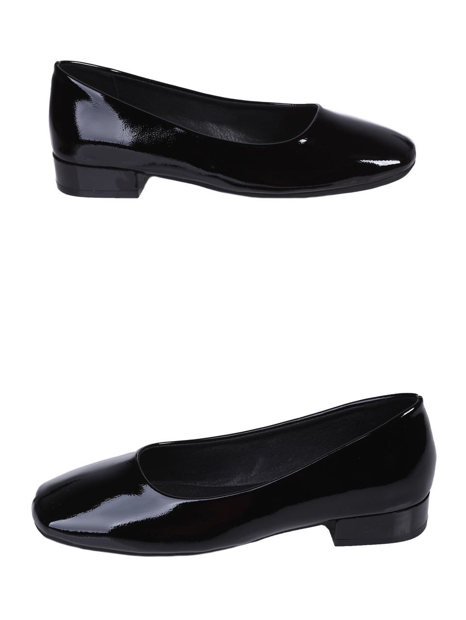 Ежедневни дамски обувки в черно  3C-25266 black patent