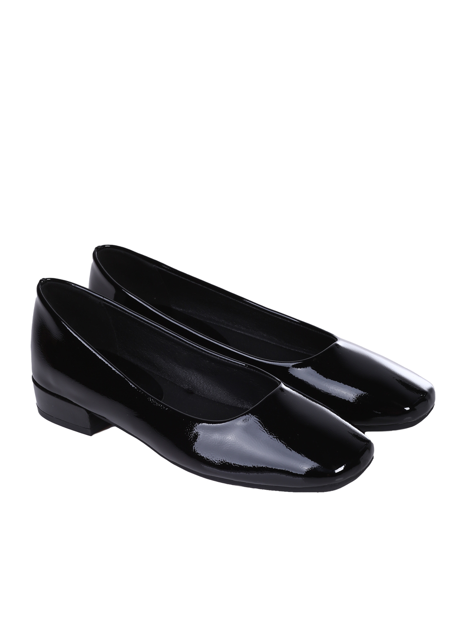 Ежедневни дамски обувки в черно  3C-25266 black patent