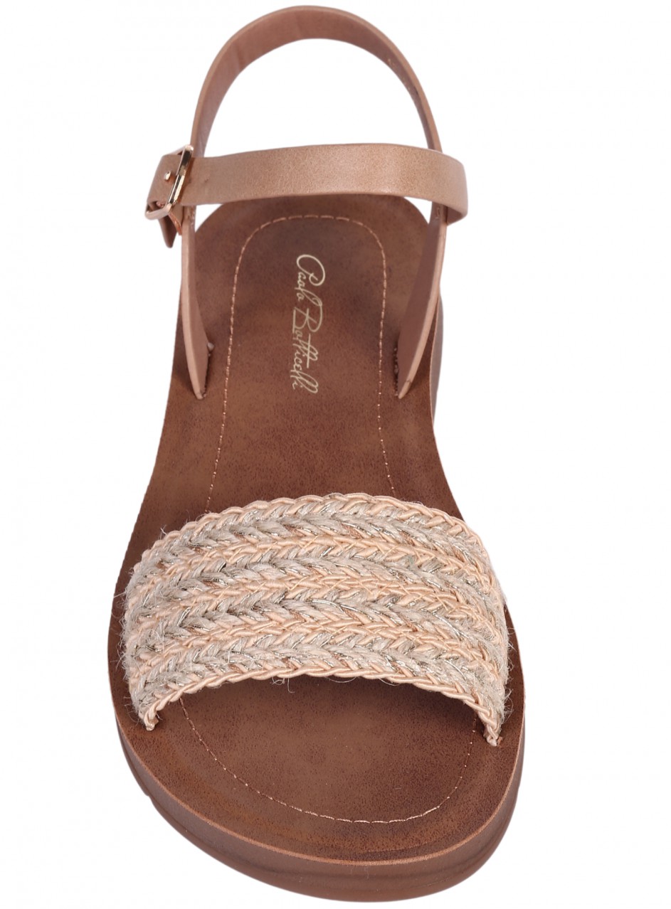 Ежедневни дамски сандали в бежово 4F-25221 beige