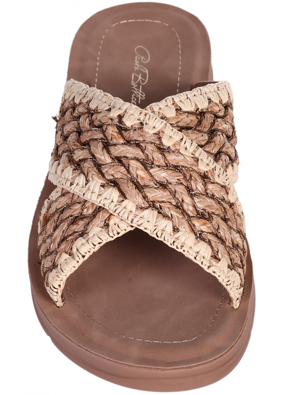 Ежедневни дамски чехли в бежов/кафяв цвят 5F-25222 beige