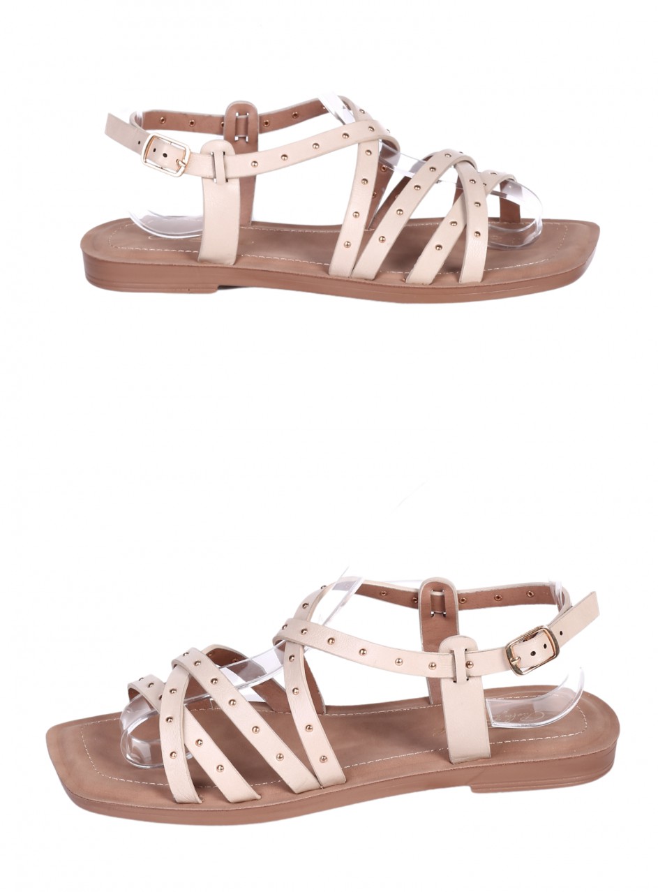 Ежедневни дамски сандали в бежово 4F-25227 beige