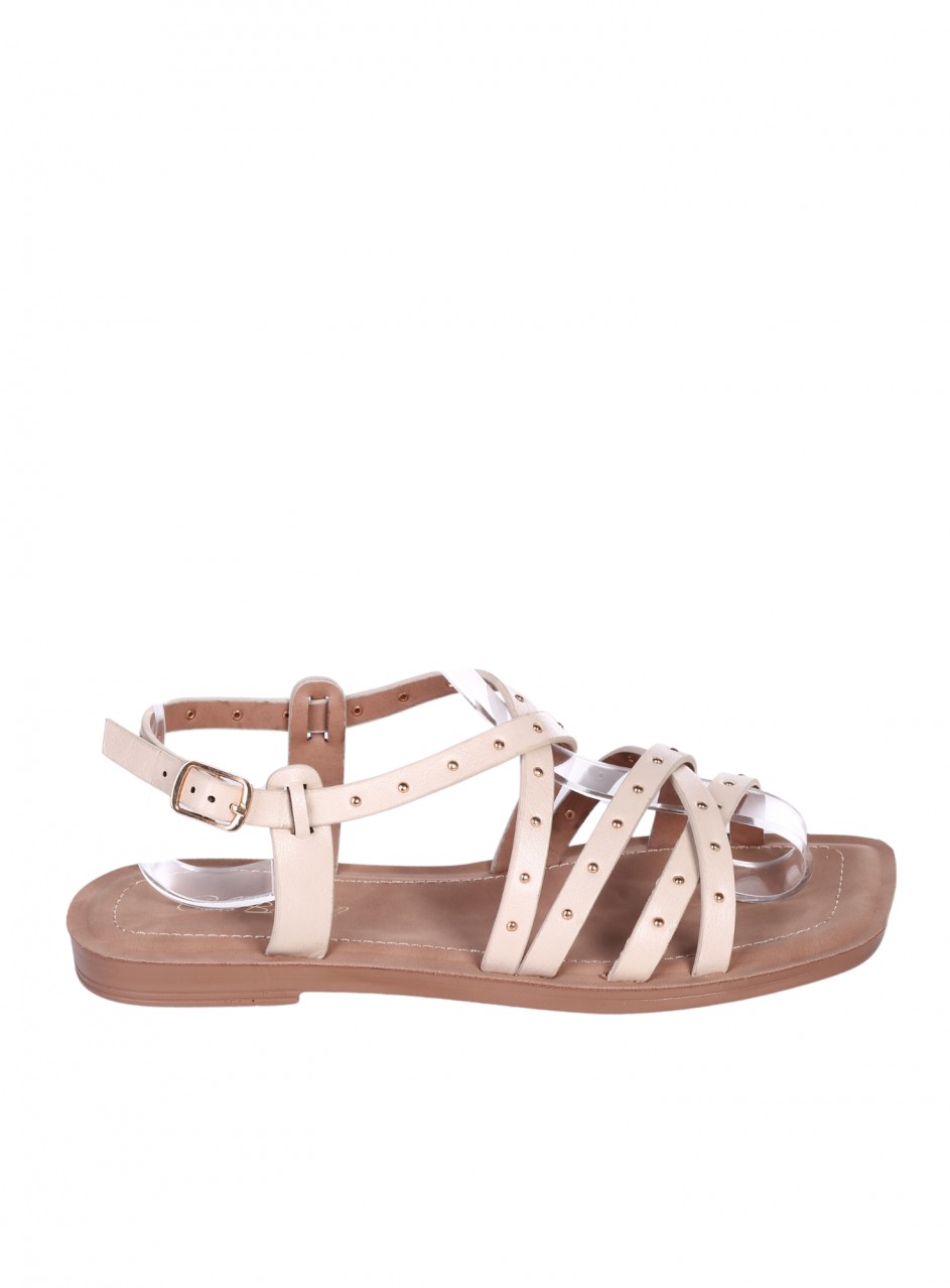Ежедневни дамски сандали в бежово 4F-25227 beige