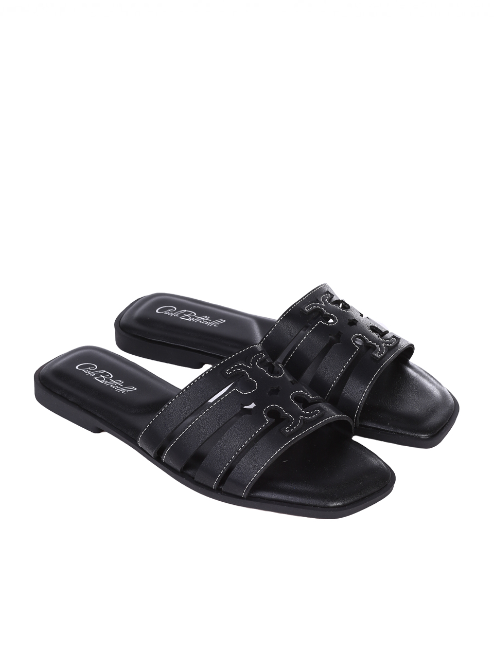 Ежедневни дамски чехли в черно 5C-25200 black