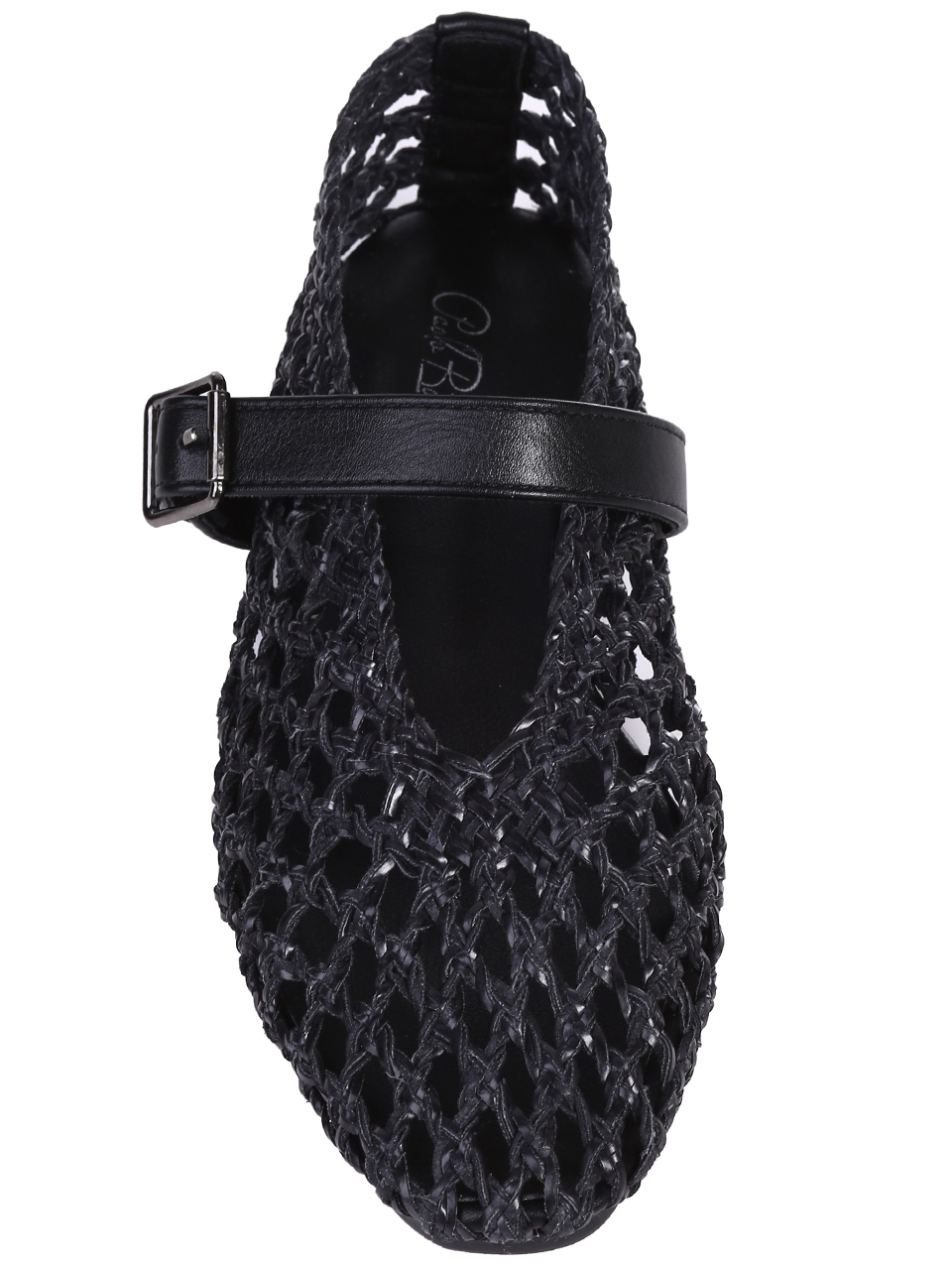 Ежедневни дамски обувки, с перфорации, в черно  3C-25262 black
