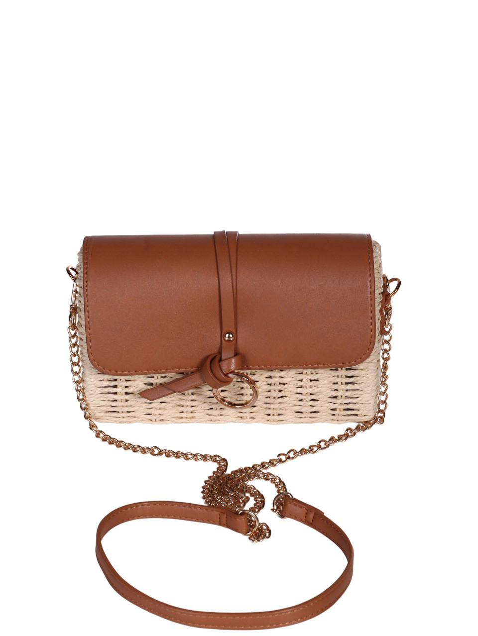 Ежедневна дамска чанта в бежов/кафяв цвят 9V-25284 beige (24261)