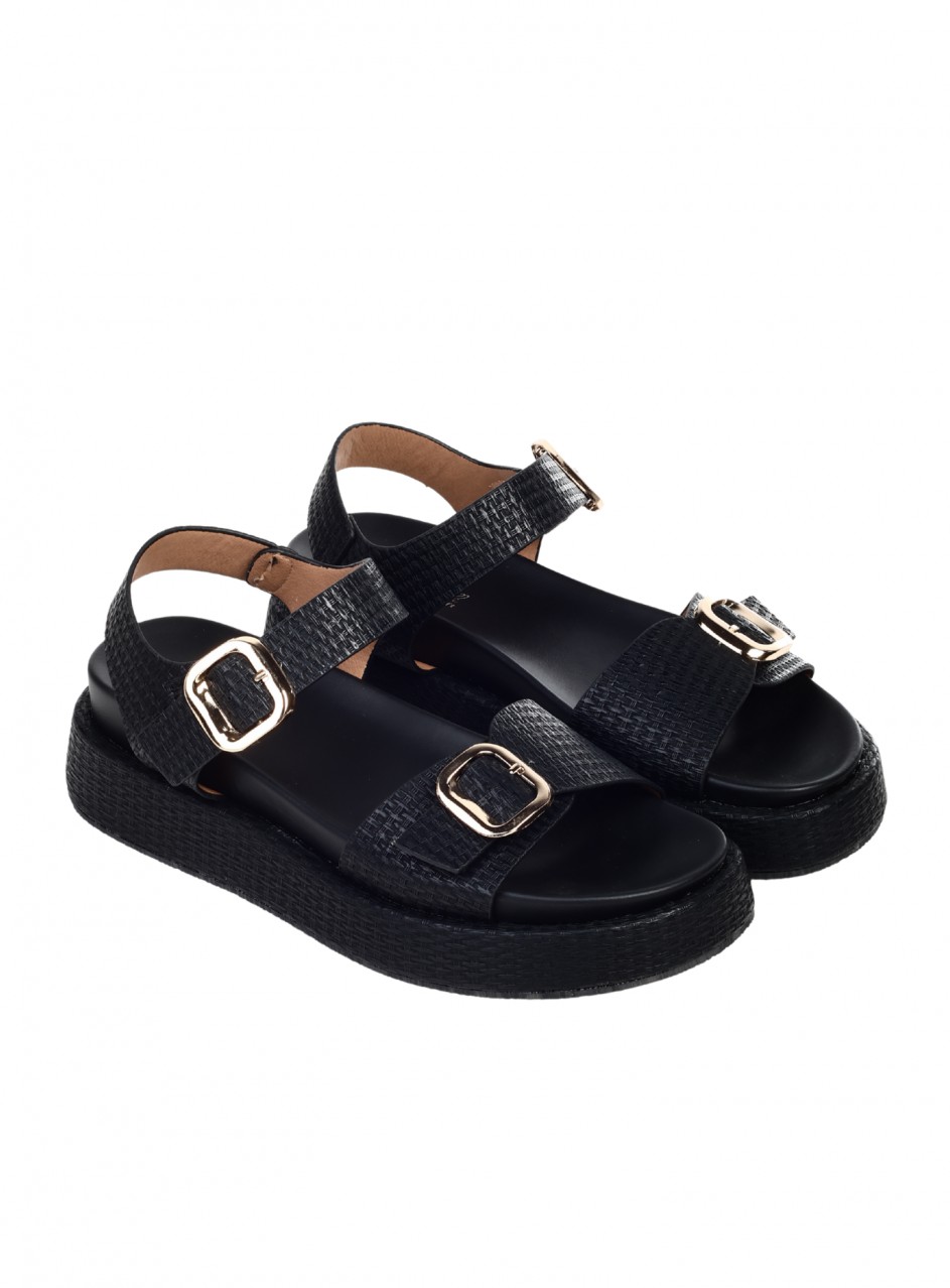Ежедневни дамски сандали в черно 4H-25305 black