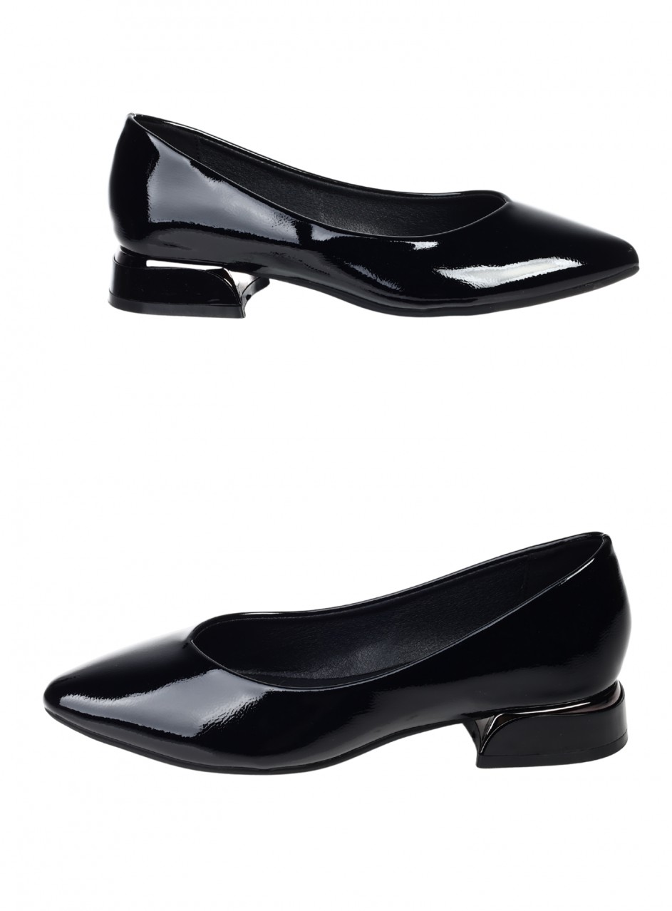 Ежедневни дамски обувки в черно  3C-25363 black pu