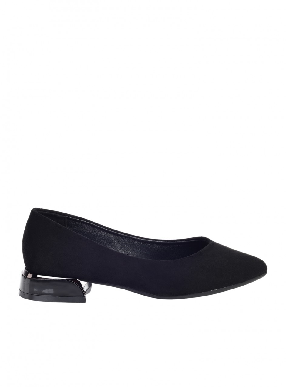 Ежедневни дамски обувки в черно  3C-25363 black suede