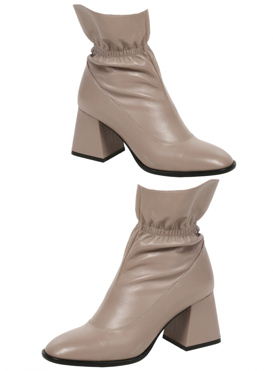 Елегантни дамски боти от естествена кожа в бежово 2AT-25653 beige