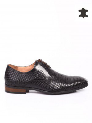 Елегантни мъжки обувки от естествена кожа 7N-15219 black