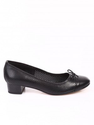 Ежедневни дамски обувки от естествена кожа 3AB-16313 black