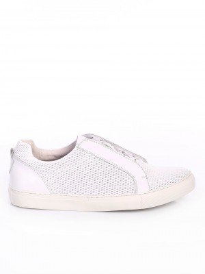 Ежедневни мъжки обувки от естествена кожа в бяло 7N-17384 white