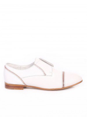 Ежедневни дамски обувки от естествена кожа 3I-17277 white