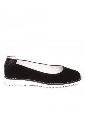Ежедневни дамски обувки от естествен велур 3AF-17057 black