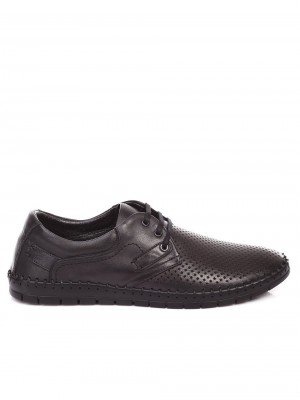 Спортно-елегантни мъжки обувки от естествена кожа 7AT-17590 black