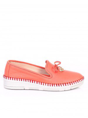 Ежедневни дамски обувки от естествена кожа 3AT-17637 red