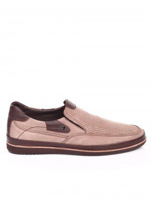 Спортно-елегантни мъжки обувки от естествен велур 7AT-17603 brown
