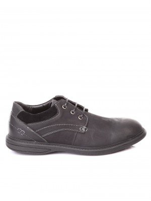 Мъжки обувки от естествен набук и естествен велур 7N-17787 black