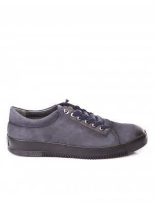Ежедневни мъжки обувки от естествен набук в синьо 7AT-171127 blue nubuck