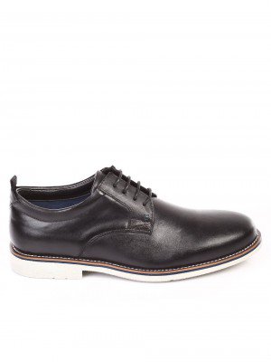 Спортно-елегантни мъжки обувки от естествена кожа 7N-18141 black