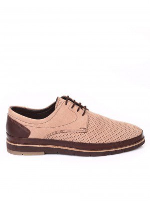 Спортно-елегантни мъжки обувки от естествена кожа в  кафяво 7AT-18515 brown