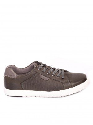 Ежедневни мъжки обувки от естествен набук в сиво 7N-18102 grey