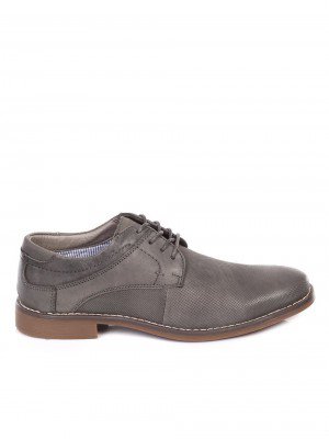 Ежедневни мъжки обувки от естествен набук 7N-18107 grey