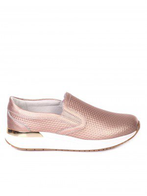 Ежедневни дамски обувки от естествена кожа 3AF-18049 rose gold