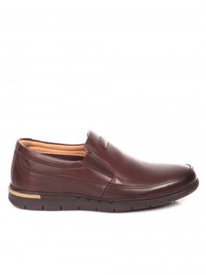 Ежедневни мъжки обувки от естествена кожа в кафяво 8Y0324-F308 brown