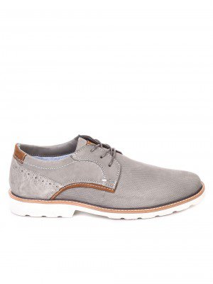 Ежедневни мъжки обувки от естествен набук 7W-19107 grey