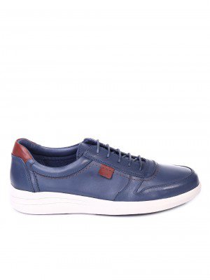 Ежедневни мъжки обувки от естествена кожа 7AT-19456 blue