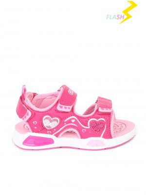 Ежедневни детски сандали със светещи елементи 17K-19216 fuchsia/pink