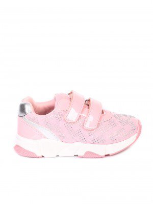 Ежедневни детски обувки с велкро закопчаване в розово 18P-19002 pink