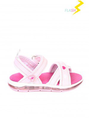 Ежедневни детски сандали със светещи елементи 17K-19223 pink