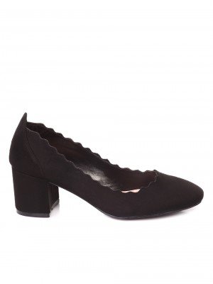 Ежедневни дамски обувки на ток в черно 3M-19501 black su