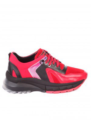 Ежедневни дамски обувки от естествена кожа 3AT-19934 red