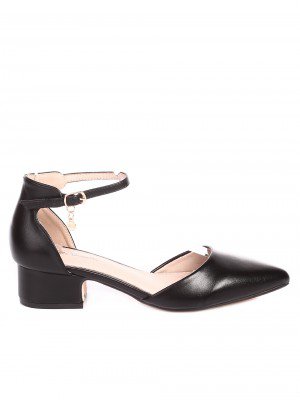 Ежедневни дамски обувки в черно 3L-20109 black pu