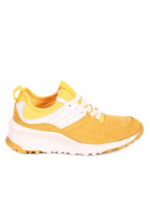 Ежедневни дамски обувки от естествен велур 3AF-20144 yellow