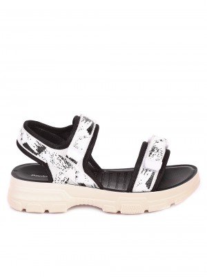 Ежедневни дамски сандали в бяло и черно 4D-20266 black/white
