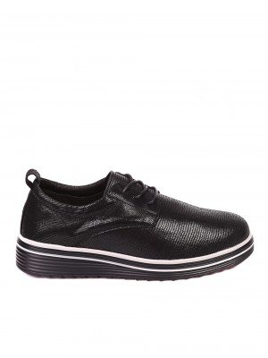Ежедневни дамски обувки от естествена кожа в черно 3AF-20652 black