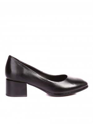 Елегантни дамски обувки на ток от естествена кожа 3AB-20592 black