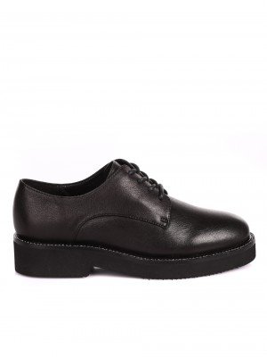 Ежедневни дамски обувки от естествена кожа в черно 3AB-20577 black