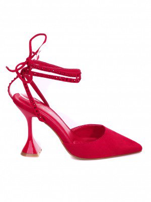 Елегантни дамски обувки в червено 3M-21031 red