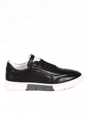 Ежедневни мъжки обувки от естествена кожа 7AT-21280 black