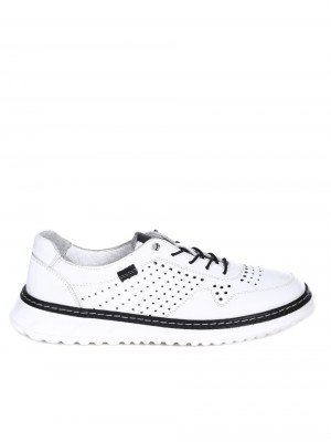 Ежедневни мъжки обувки от естествена кожа 7AT-21274 white