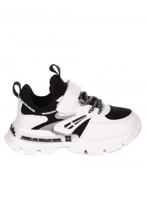 Ежедневни детски обувки в бяло и черно 18P-21077 white/black