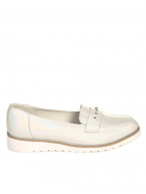 Ежедневни дамски обувки от естествена кожа 3AF-21108 white