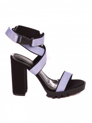 Елегантни дамски сандали на ток 4M-21024 purple