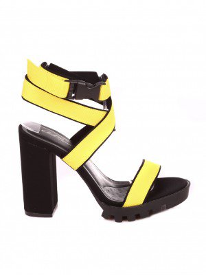 Елегантни дамски сандали на ток 4M-21024 yellow