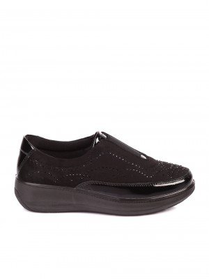 Ежедневни дамски обувки на платформа в черно 3C-21639 black